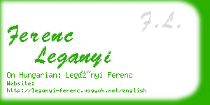 ferenc leganyi business card